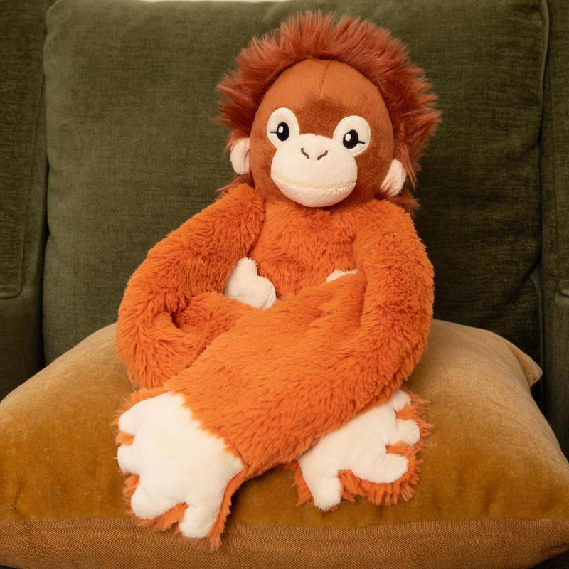 Hugimals World Hugarounds Ollie the Orangutan Weighted Neck and Shoulder Wrap Orange, Pack of 4