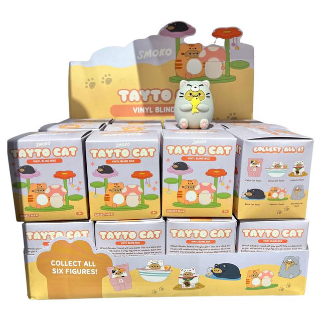 Smoko Tayto Potato Cat Blind Box Figure Multicolored, Pack of 24
