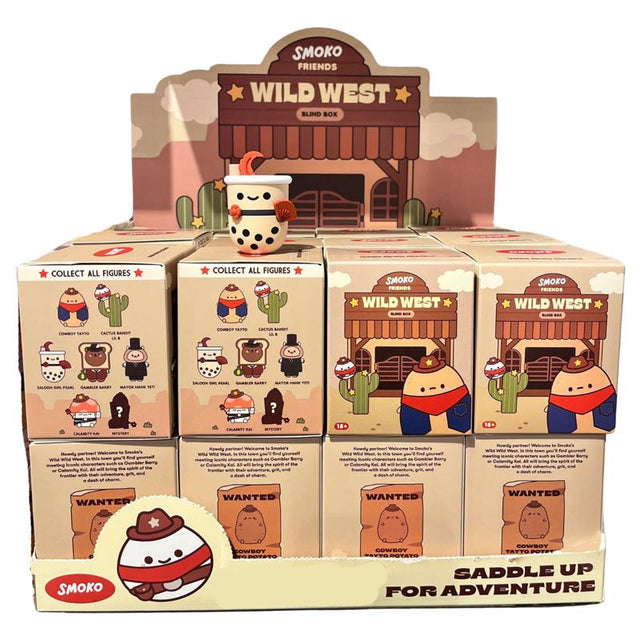 Smoko Wild West Friends Blind Box Figure Multicolored, Pack of 24