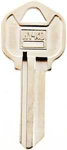Hy-Ko 11050KW1 Key Blank, Brass, Nickel, For: Kwikset Cabinet, House Locks and Padlocks, KW1 Key Number, Pack of 50