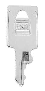 Hy-Ko 1101070S Key Blank, Brass, Nickel-Plated, For: Samsonite 70S Locks, Pack of 10