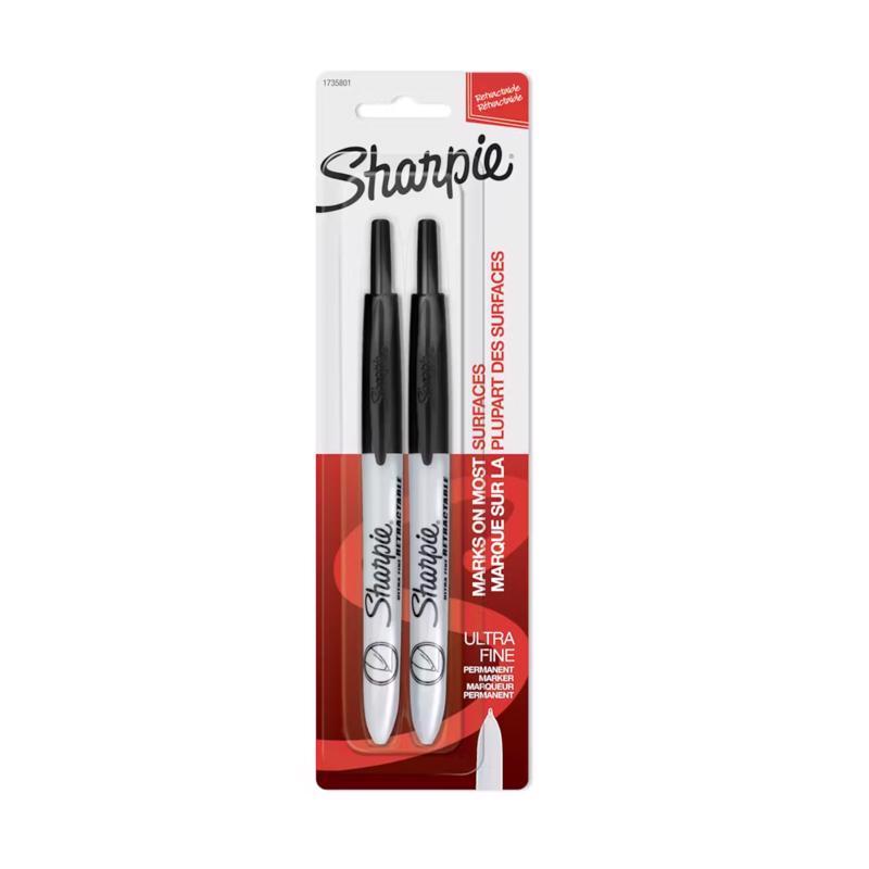 Sharpie Black Ultra Fine Tip Permanent Marker 2 pk, Pack of 6