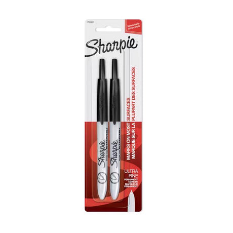 Sharpie Black Ultra Fine Tip Permanent Marker 2 pk, Pack of 6