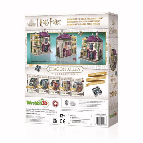 Wrebbit3D Harry Potter Madam Malkin's & Florean Fortescue's Ice Cream 3D Jigsaw Puzzle Multicolored