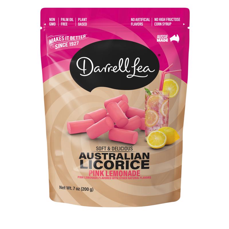 Darrell Lea Pink Lemonade Licorice Candy 7 oz, Pack of 8