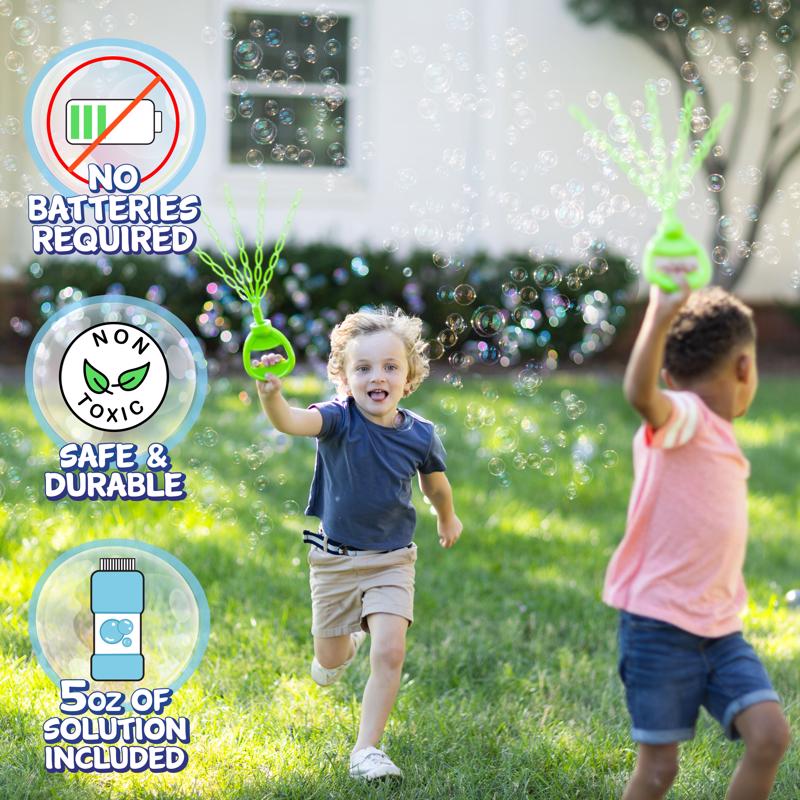 Maxx Bubbles 5-in-1 Bubble Wand Green, Pack of 12