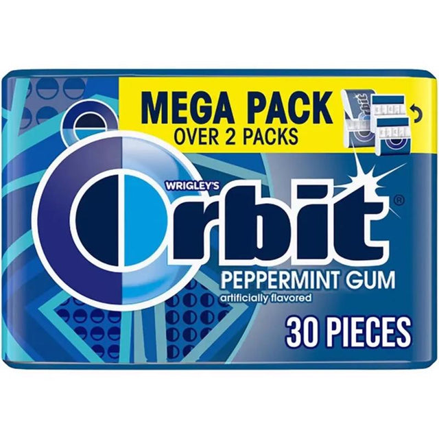 Orbit Sugar Free Peppermint Chewing Gum 30 pk, Pack of 6