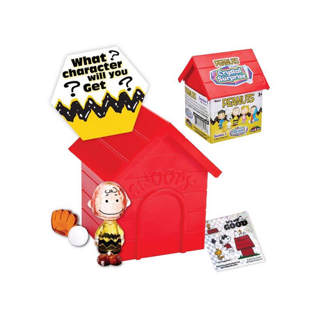 Cra-Z-Art Peanuts Crystal Surprise Dog House and Figure Toy, Pack of 8