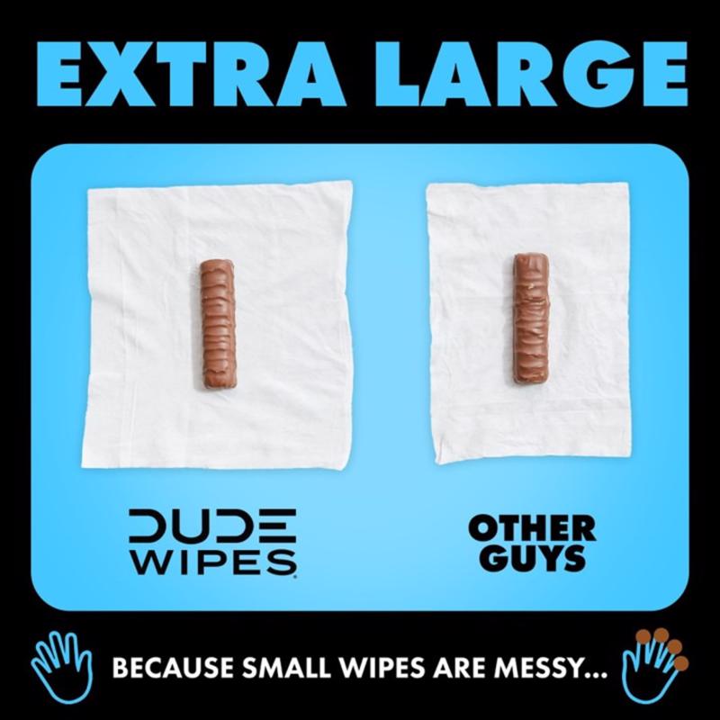 Dude Wipes White Flushable Wipes 18 ct 1 pk, Pack of 24