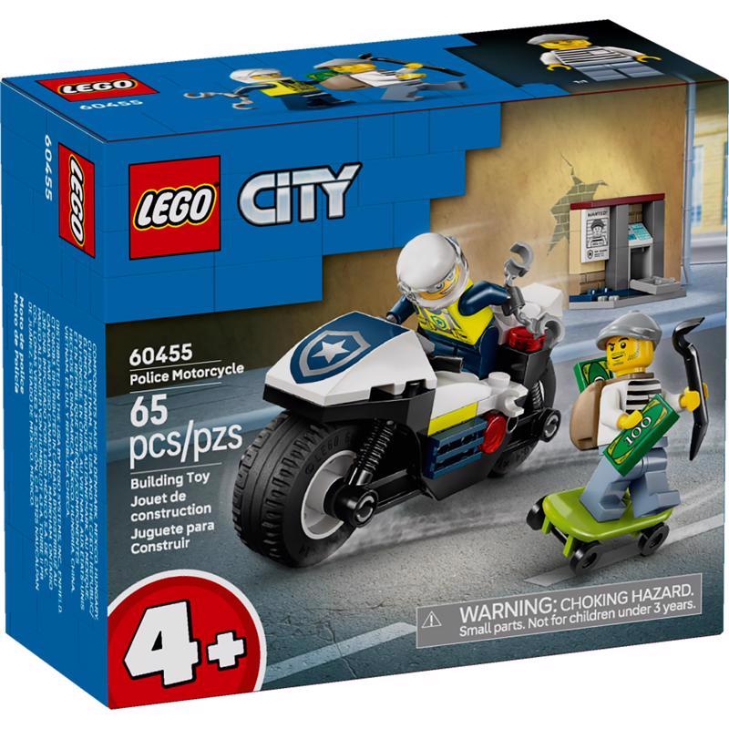 LEGO City Police Motorcycle Chase Building Set Multicolored 65 pc