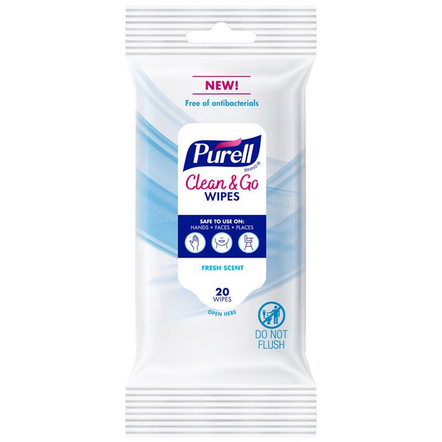 Purell Fresh Scent Wipes Hand Sanitizing Wipes 20 wipes, Pack of 12