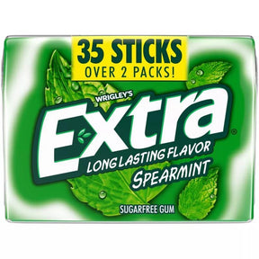 Extra Sugar Free Spearmint Chewing Gum 1 pk, Pack of 6