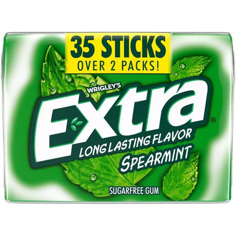 Extra Sugar Free Spearmint Chewing Gum 1 pk, Pack of 6