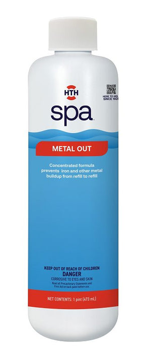 HTH Spa Care 86246 Metal Out Solution, 16 oz Bottle, Liquid