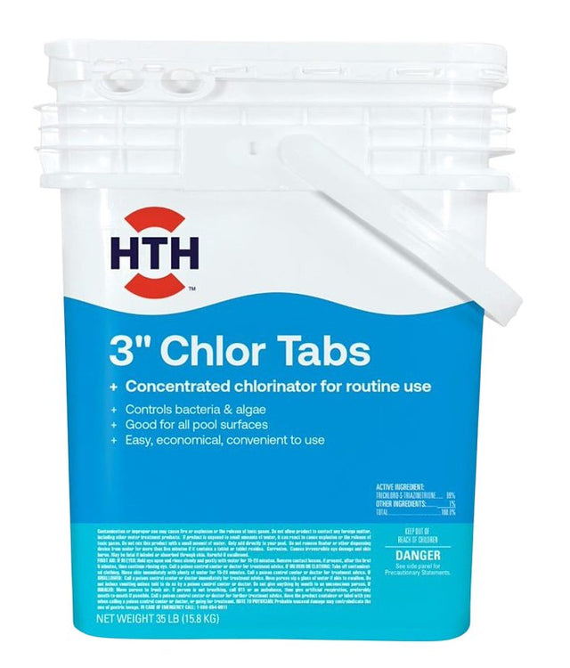 HTH Pool Care 42062 Pool Chemical, 35 lb, Tablet, Chlorine