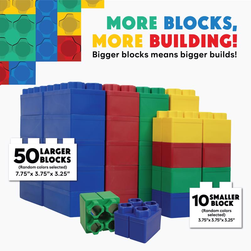 Biggo Learner Set Jumbo Building Blocks Assorted 50 pc