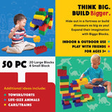 Biggo Learner Set Jumbo Building Blocks Assorted 50 pc