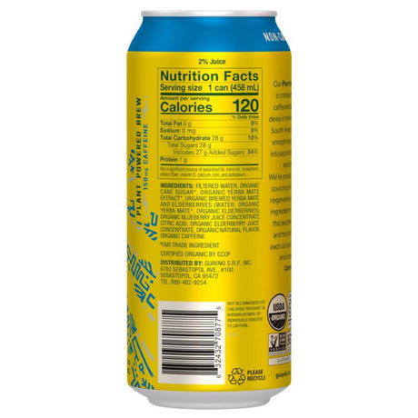 Yerba Madre Blueberry Beverage 16 fl. oz. 1 pk, Pack of 12