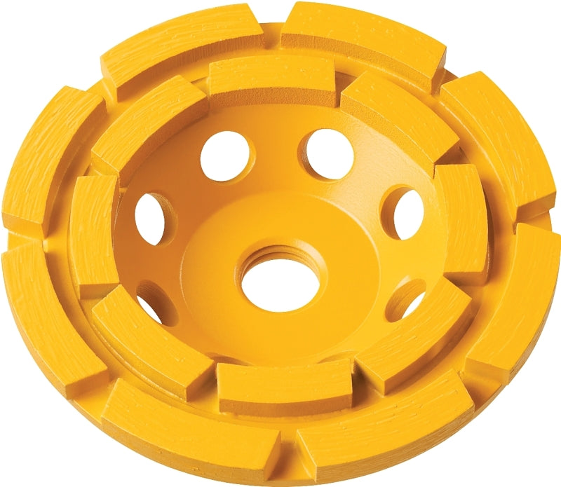 DEWALT DW4772 Grinding Wheel, Applicable Materials: Masonry, 4 in Dia, 5/8-11 in Arbor, Diamond Abrasive