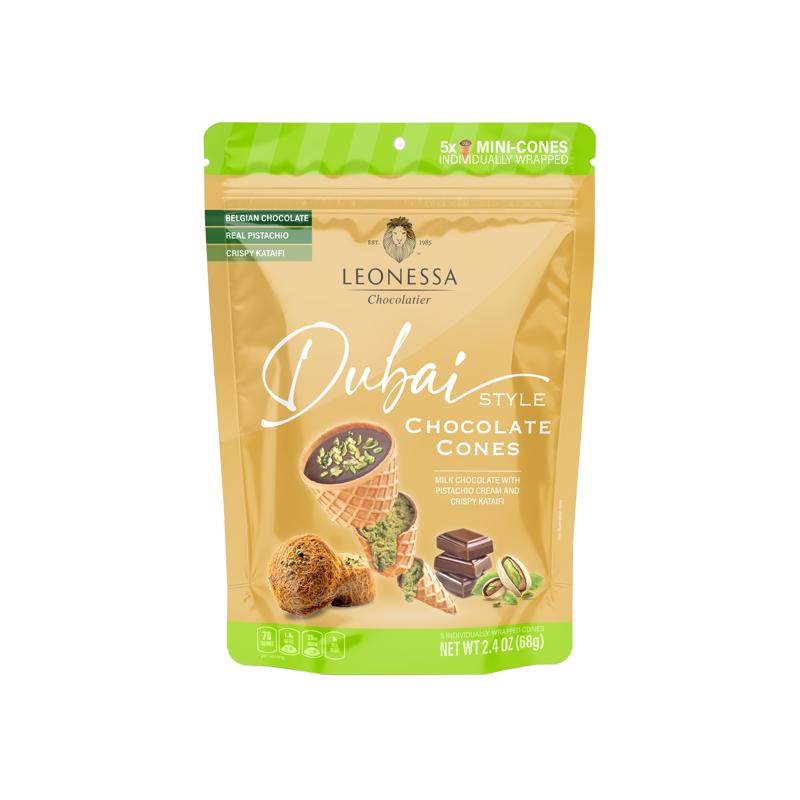 Leonessa Milk Chocolate with Pistachio Cream Chocolate Candies 2.4 oz, Pack of 6