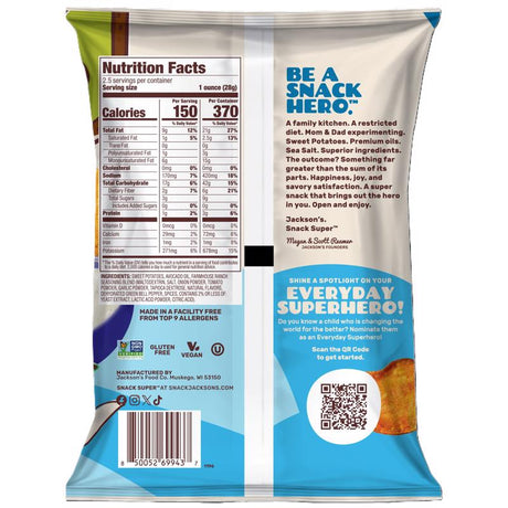 Jackson's Farmhouse Ranch Kettle Cooked Potato Chips 2.5 oz Bagged