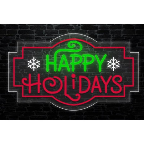 Luxe Light Decor Happy Holidays LED Happy Holidays Hanging Decor, Pack of 5