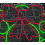 Luxe Light Decor LED Red and Green Christmas Wreath Hanging Decor, Pack of 5