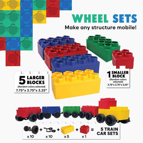 Biggo Jumbo Train Blocks Building Set Assorted