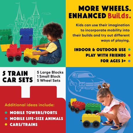 Biggo Jumbo Train Blocks Building Set Assorted