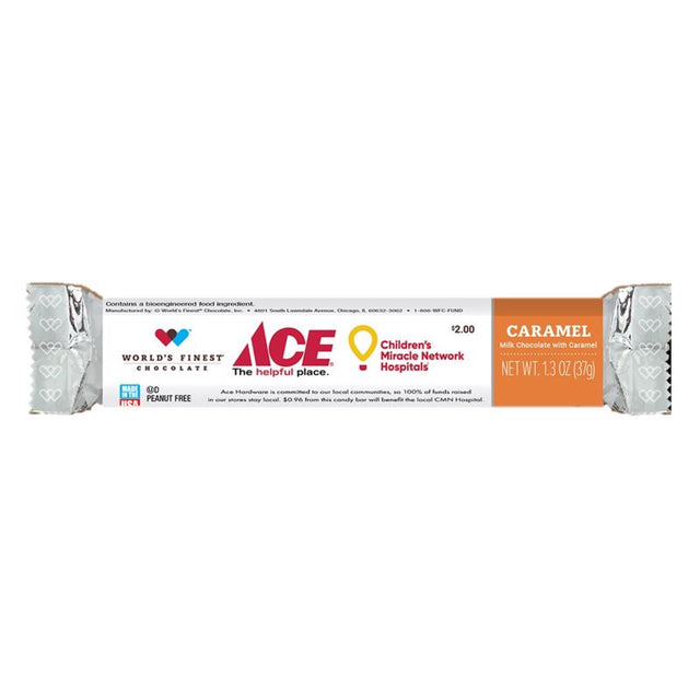 World's Finest Chocolate Caramel Chocolate Bar 1.3 oz, Pack of 60