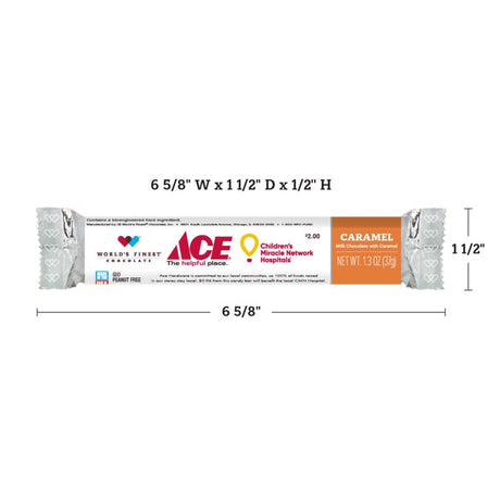 World's Finest Chocolate Caramel Chocolate Bar 1.3 oz, Pack of 60