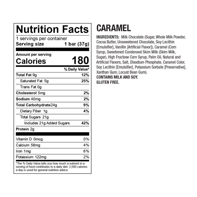 World's Finest Chocolate Caramel Chocolate Bar 1.3 oz, Pack of 60