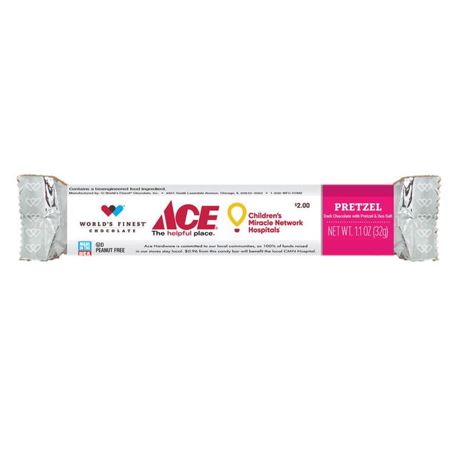 World's Finest Chocolate Pretzel Chocolate Bar 1.1 oz, Pack of 60