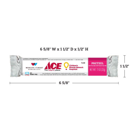 World's Finest Chocolate Pretzel Chocolate Bar 1.1 oz, Pack of 60