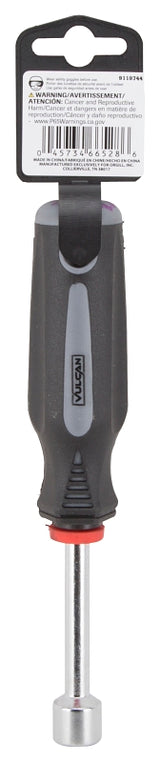 Vulcan MC-SD37 Nut Driver, 1/2 in Drive, 7 in OAL, Cushion-Grip Handle, Gray and Black Handle, 3 in L Shank