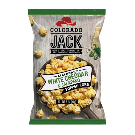 Colorado Jack White Cheddar & Jalapeno Gourmet Popcorn 2 oz Bagged, Pack of 6