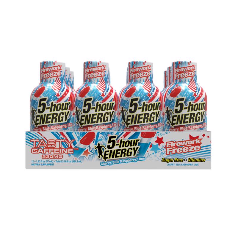 5-hour Energy Fireworks Freeze Sugar Free Assorted Energy Shot 1.93 fl. oz., Pack of 12