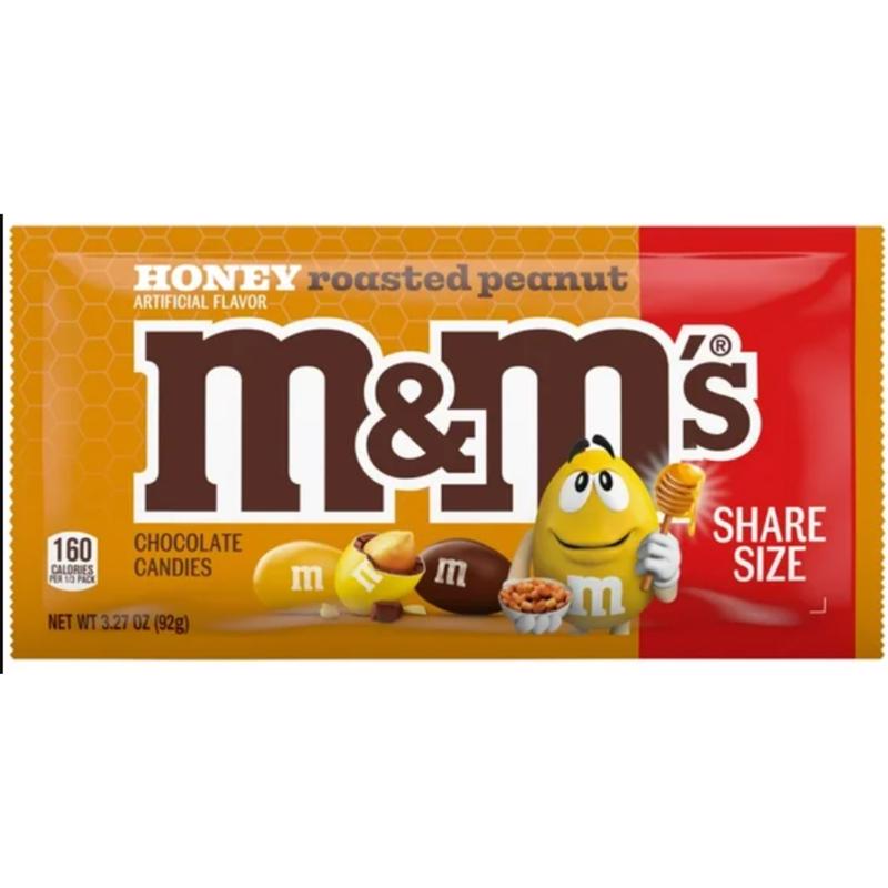 M&M's Honey Roasted Peanut Chocolate Candies 3.27 oz, Pack of 24