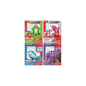 Crazart Frog, Salamander, Piranha, and Bat Dissect It Mini Lab, Pack of 12