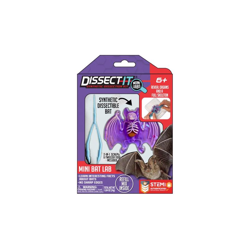 Crazart Frog, Salamander, Piranha, and Bat Dissect It Mini Lab, Pack of 12