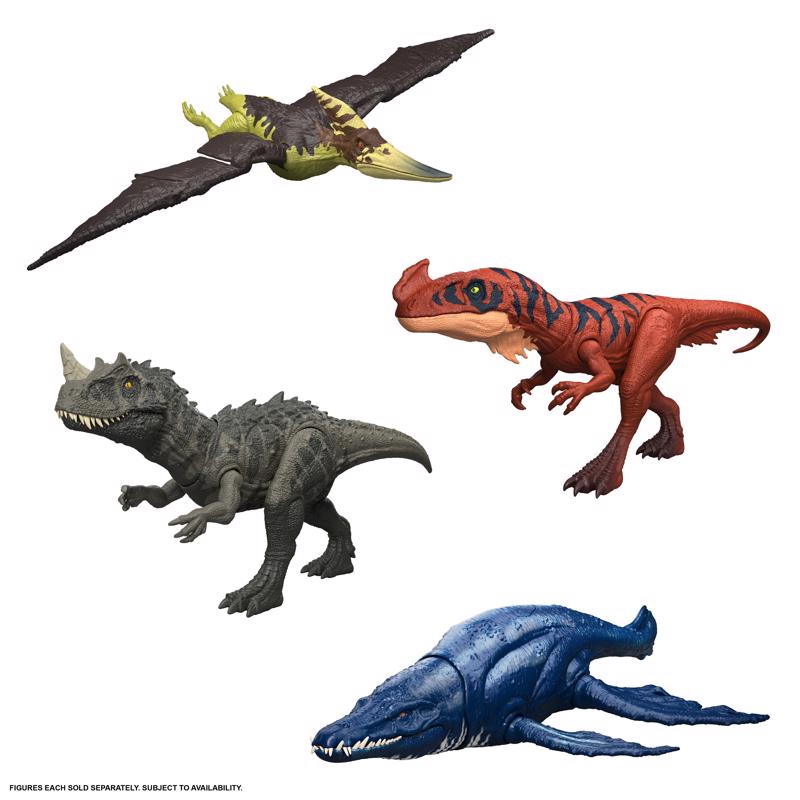 Jurassic World Wild Roar Dinosaur Action Figure Asst, Pack of 4