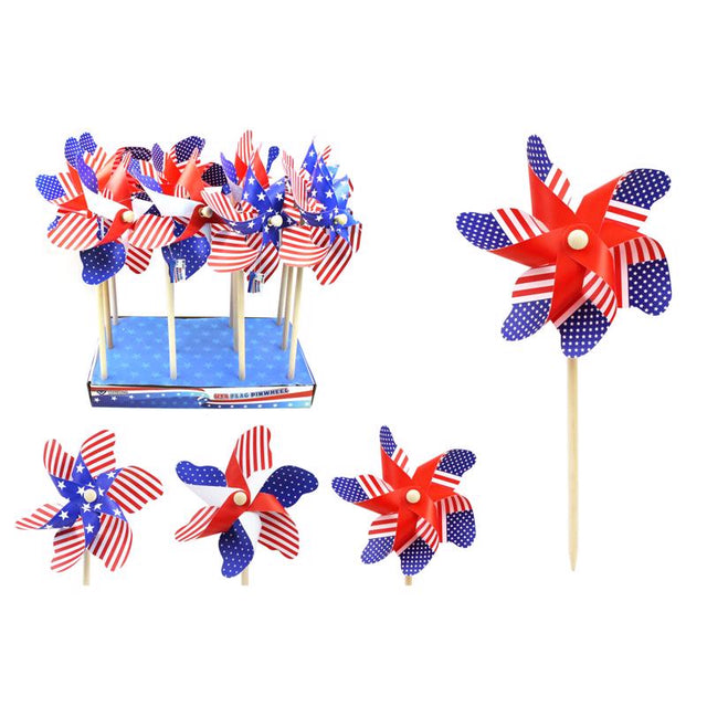 Diamond Visions Assorted Plastic 12 in. H Pinwheel, Pack of 12