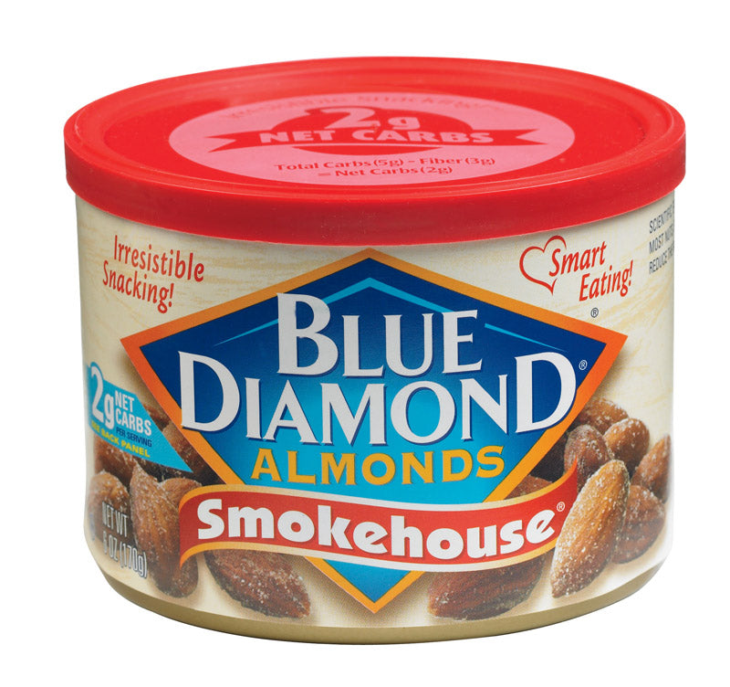 Blue Diamond Smokehouse Almonds 6 oz Can, Pack of 12