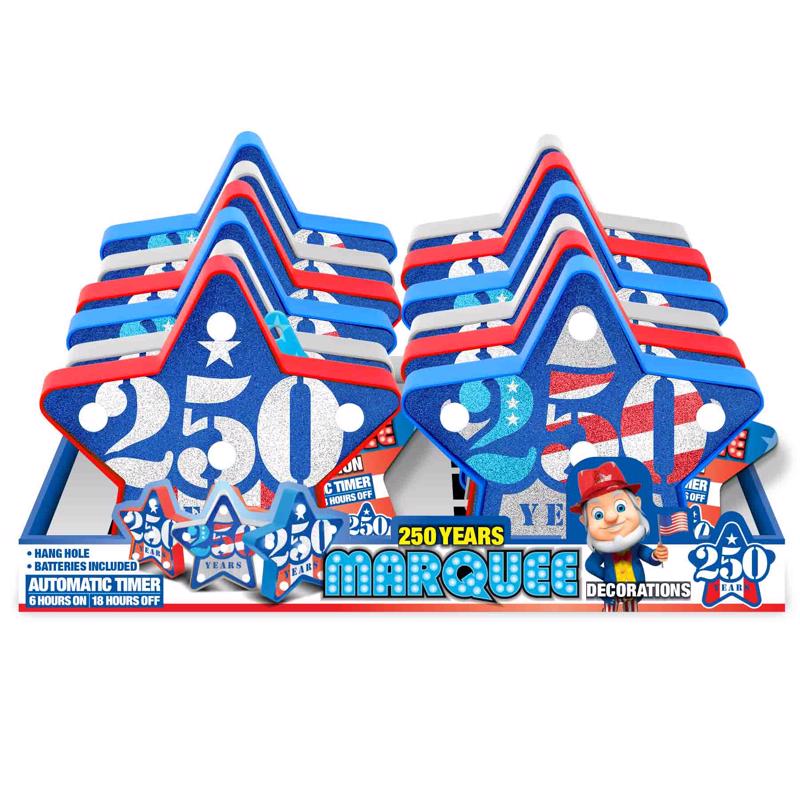 Magic Seasons Patriotic Star Marquee Star 1 pk, Pack of 24