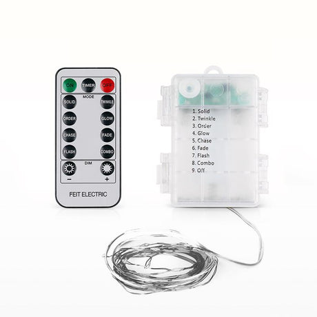 Feit LED String Lights w/Remote Control Warm White 30 ft. 100 lights