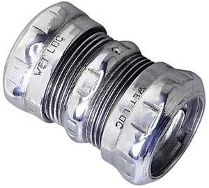 Halex 62610 EMT Raintight Coupling, 1 in Compression, Steel, Each, Pack of 4