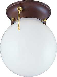 Boston Harbor F30153375 Ceiling Light Fixture, 0.5 A, 120 V, 60 W, 1-Lamp, CFL Lamp, Metal Fixture, Sienna Fixture
