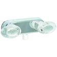 Valterra Catalina PF223341 Chrome Finish 4" RV Shower Valve Faucet with Two Clear Acrylic Lever Handles