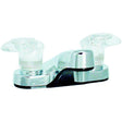 Valterra Catalina PF222301 Chrome Finish RV Lavatory Bathroom Faucet with Two Clear Acrylic Lever Handles