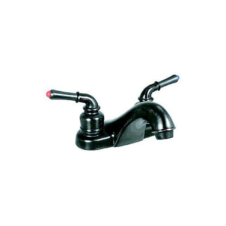 Valterra Catalina Two Teacup Handle 4″ RV Lavatory Bathroom Hi-Rise Spout Faucet